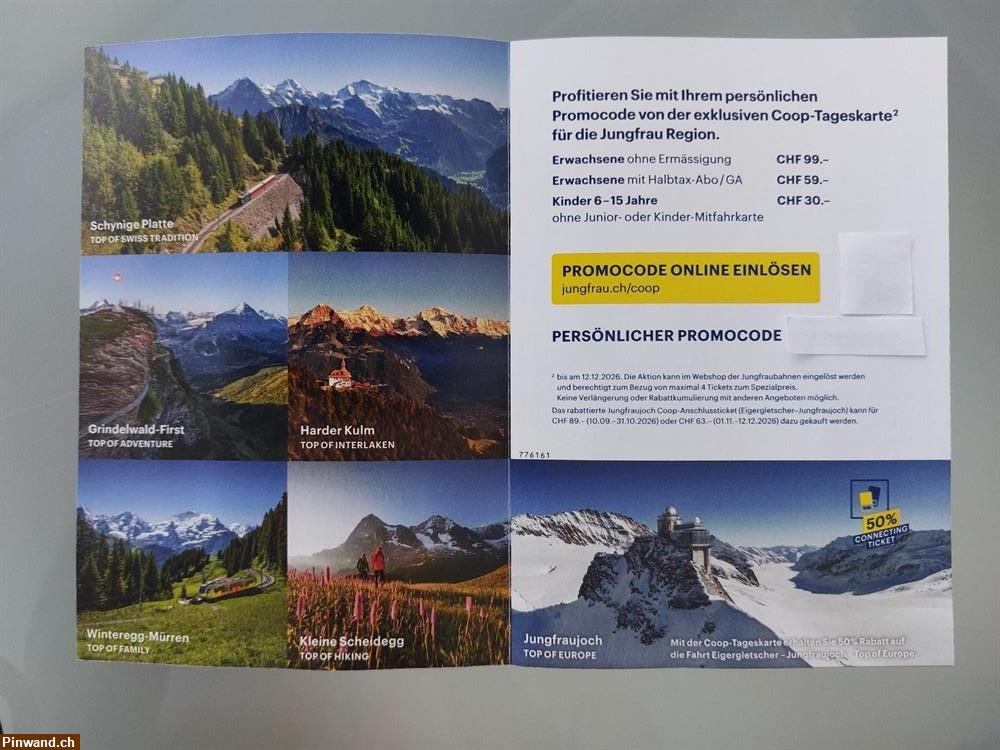 Bild 2: 2 Gutscheine Tageskarte Jungfrau Region ab Fr. 59.00