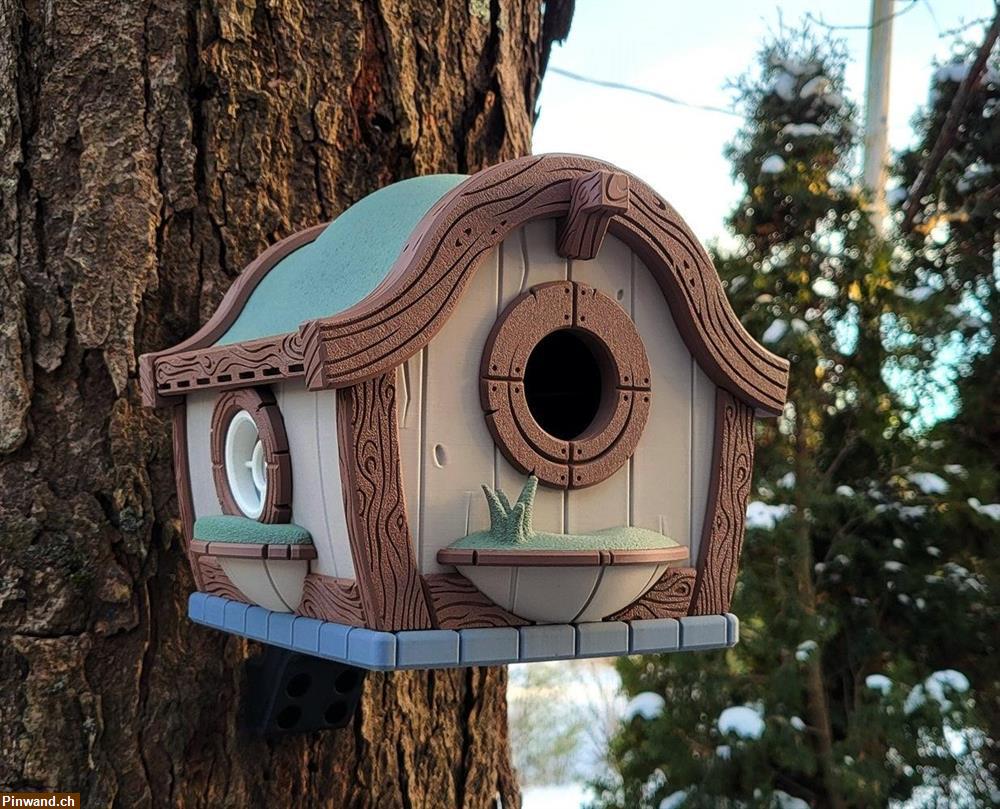 Bild 1: Nistkasten Hobbithaus | 3D-gedruckt aus der Schweiz