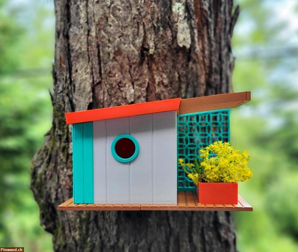Bild 1: Vogelhaus Bungalow | 3D-gedruckt aus der Schweiz