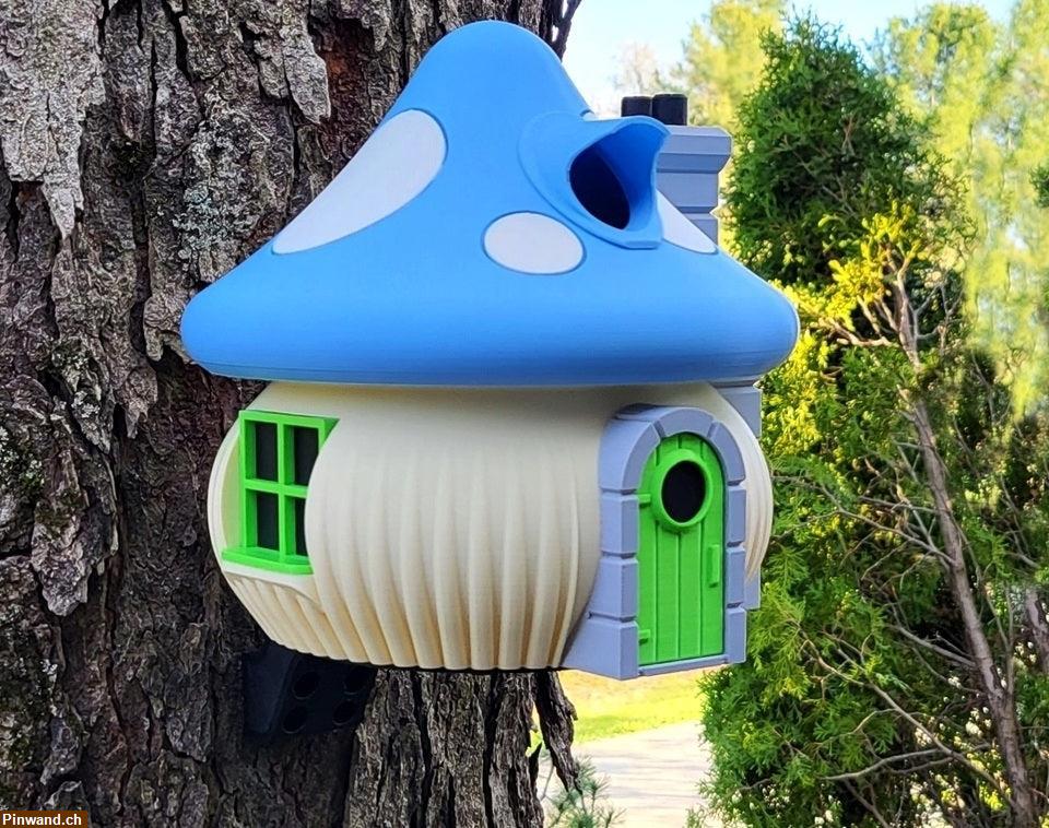 Bild 1: Nistkasten Pilzhaus | 3D-gedruckt aus der Schweiz
