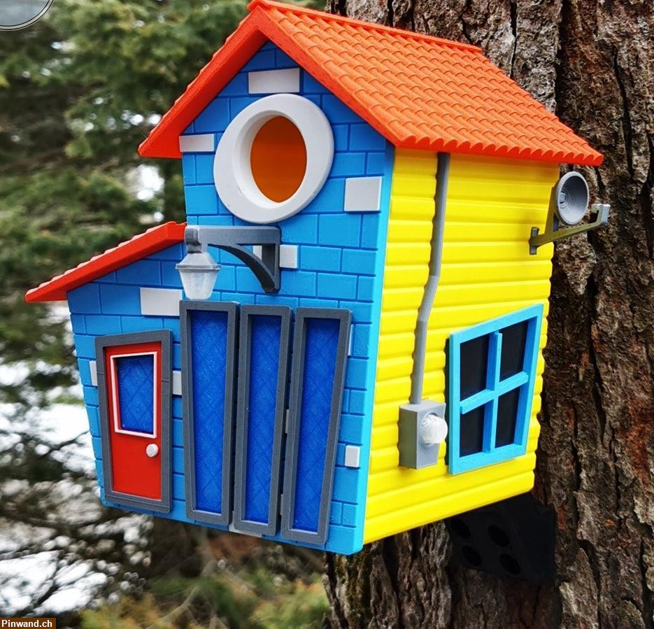 Bild 1: Vogelhaus Farbenhaus | 3D-gedruckt aus der Schweiz