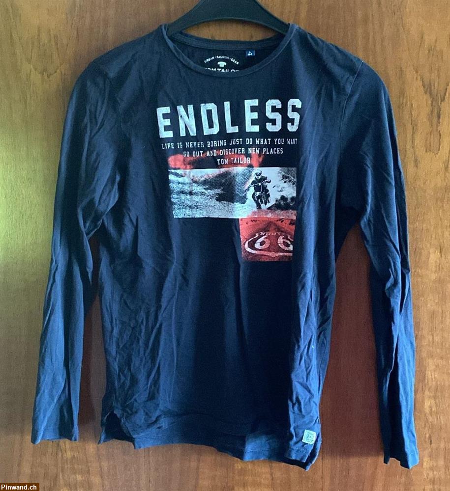 Bild 1: Gr. 164 blaues Langarm-Shirt "Endless" von Tom Tailor