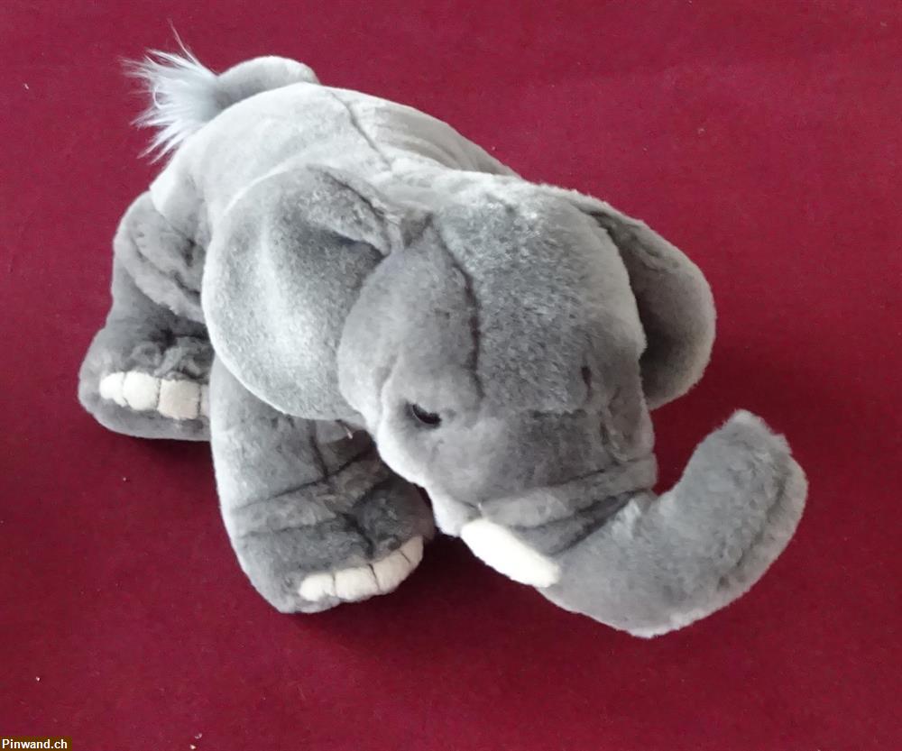 Bild 1: grauer Kuschel-Elefant zu verkaufen