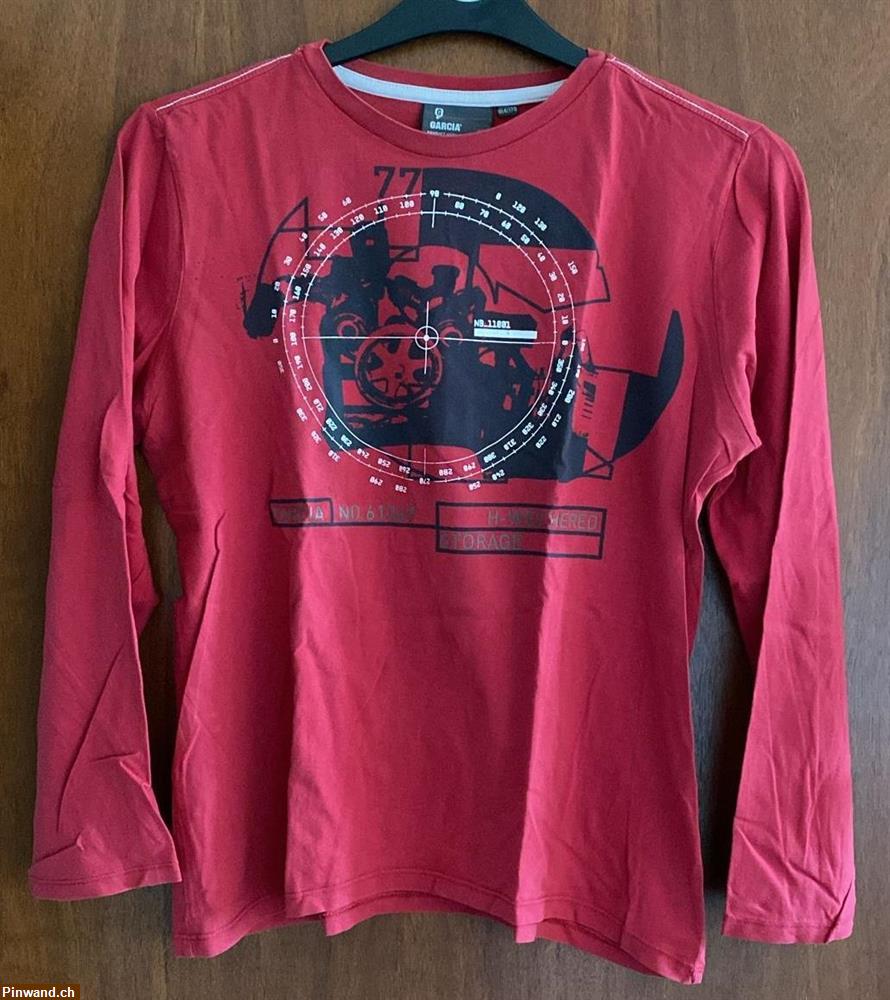 Bild 1: Gr. 164/170 rotes Langarm-Shirt von Garcia