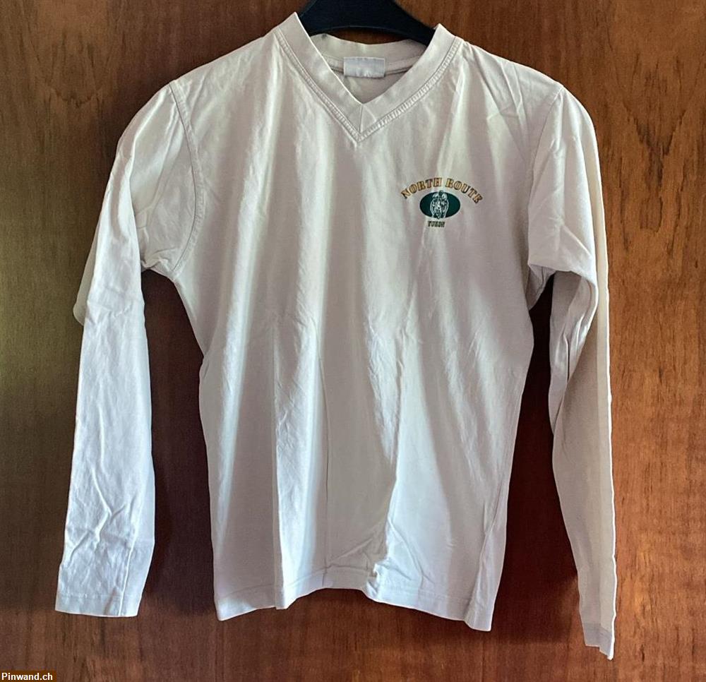 Bild 1: Gr. 164 beiges Langarm-Shirt zu verkaufen
