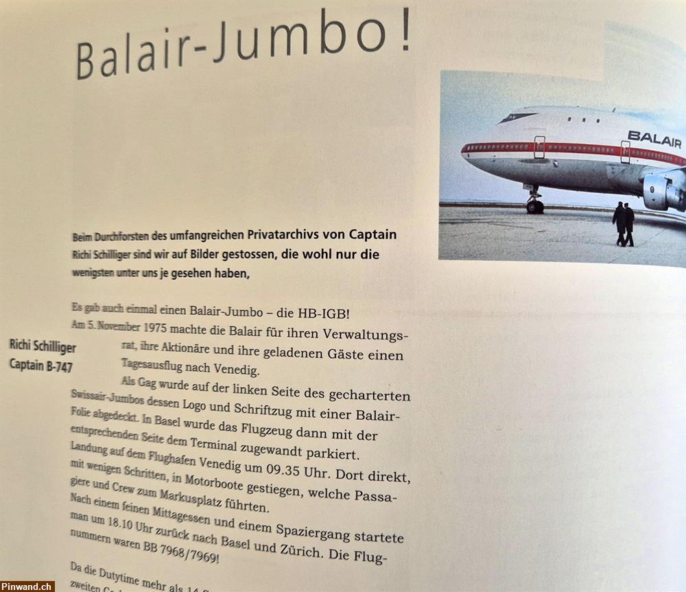 Bild 5: Weihnachtsgeschenk: 29 Jahre Swissair-Jumbo (1971-2000)