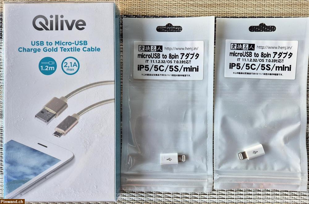 Bild 8: Konvolut: MINI CAMERA, microUSB to 8pin, 1,2 m Kabel