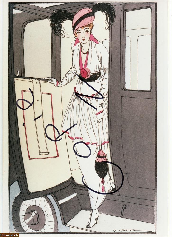 Bild 1: Damenmode von Victor Lhuer, (Lithoansicht um 1914)