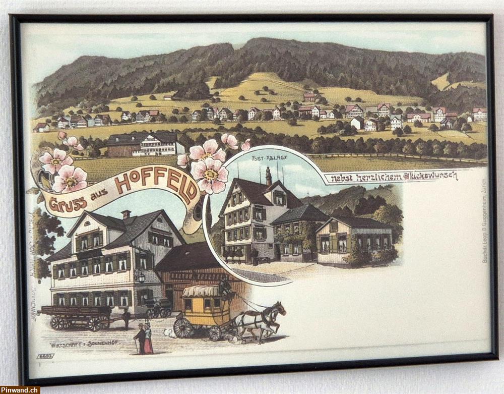 Bild 3: Gruss aus Illnau / Zürich um 1900 - (A4 Lithoansicht)