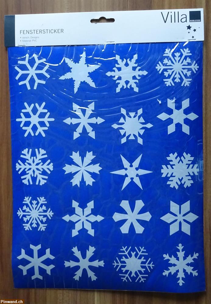 Bild 1: 20 Schneeflocken-Fenstersticker von Villa Noblesse