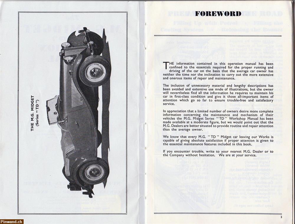 Bild 3: Bedienungsanleitung; The MG Midget Series "TD"