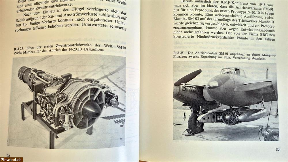 Bild 4: Schweizerische Strahlflugzeuge und Strahltriebwerke - 1975