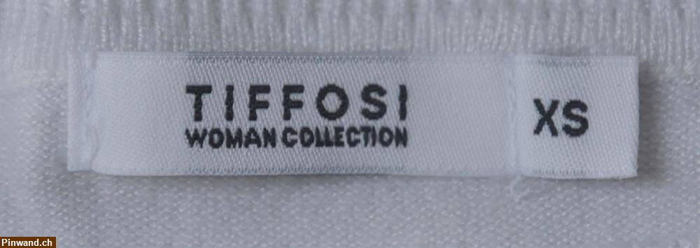 Bild 3: Leichter, weisser Damen Pullover mit schwarzen Streifen