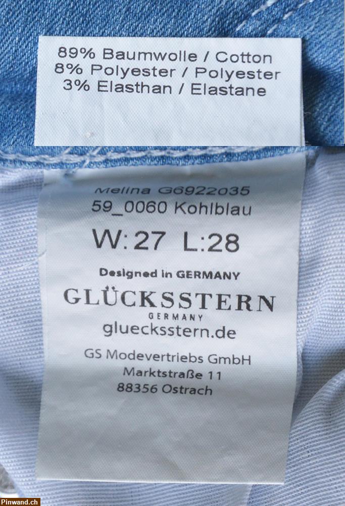 Bild 4: Damen Jeans/Hose von Glücksstern mit Reissverschluss, Röhre