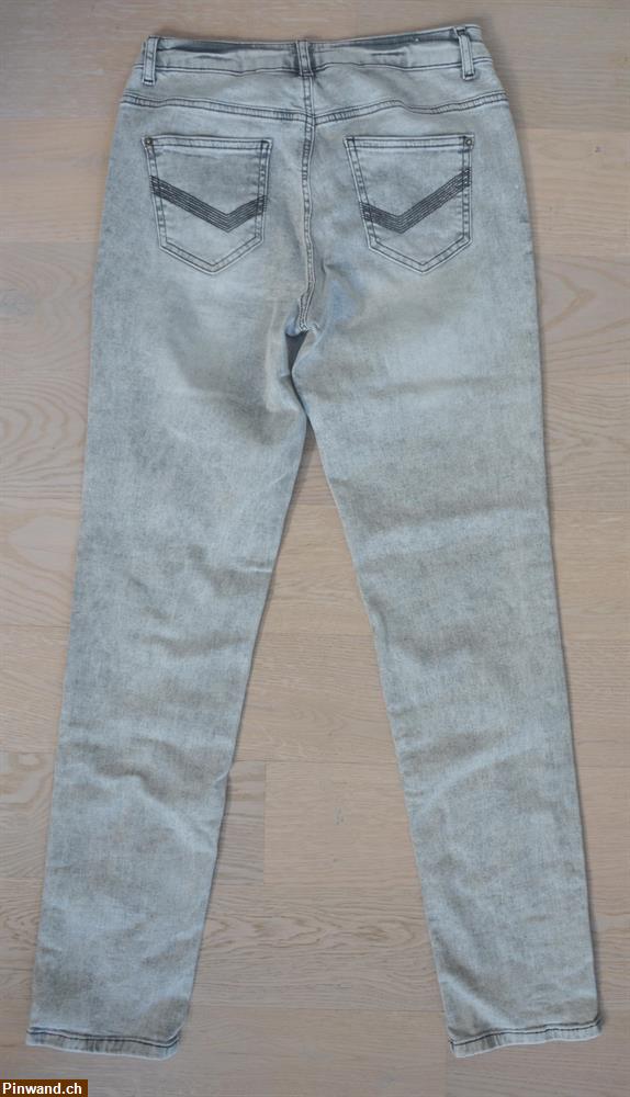 Bild 2: Hellgraue Damen Jeans/Hose von Stella by Kenny S. mit Reissverschluss
