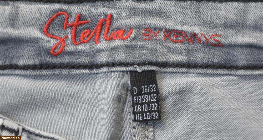 Bild 3: Hellgraue Damen Jeans/Hose von Stella by Kenny S. mit Reissverschluss