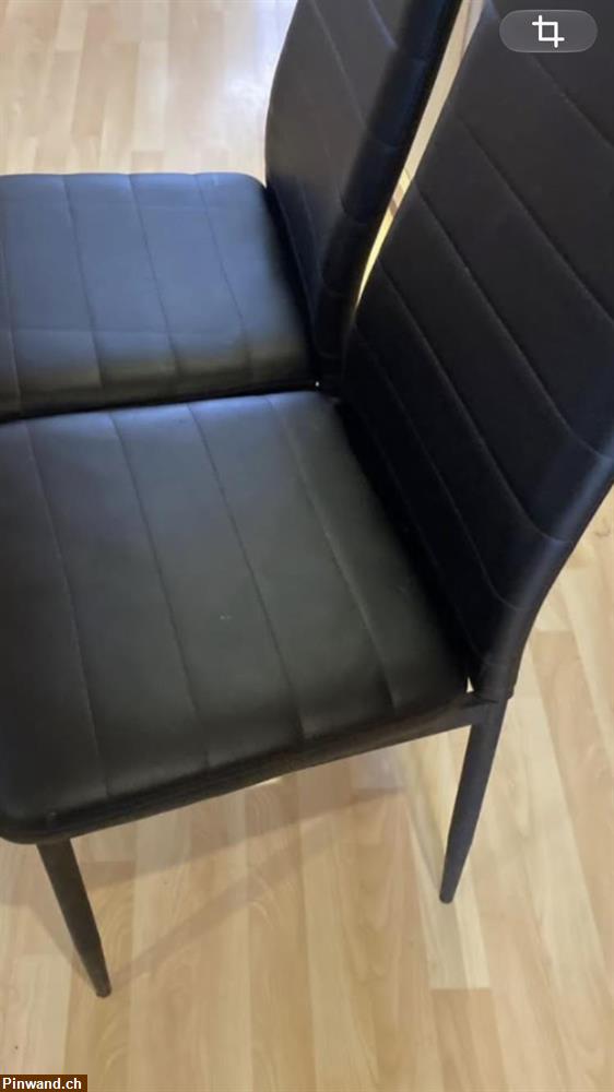 Bild 2: Kunstleder Stühle, schwarz sehr bequem, robust & stabil