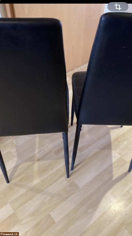 Bild 3: Kunstleder Stühle, schwarz sehr bequem, robust & stabil