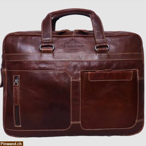Bild 1: Leder-Laptoptasche Aktentasche