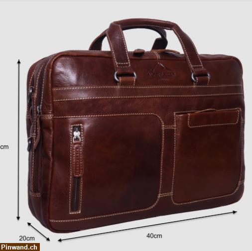 Bild 2: Leder-Laptoptasche Aktentasche