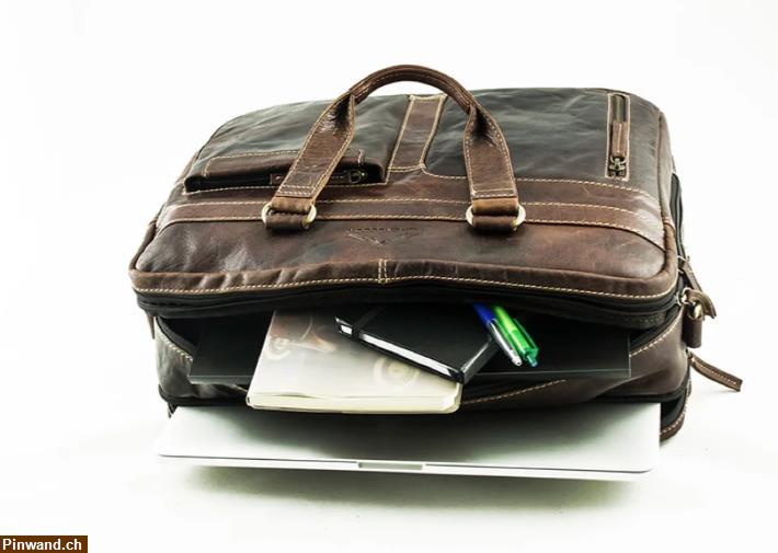 Bild 3: Leder-Laptoptasche Aktentasche